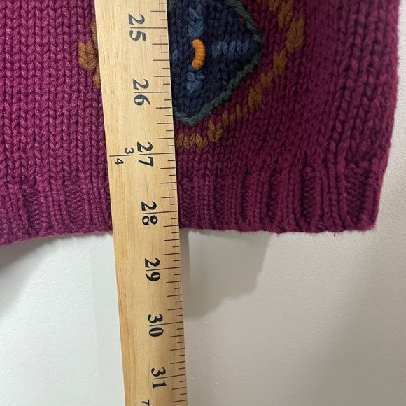 Vintage Pasta Ramie Cotton Aztec Knit Sweater Multicolor Size M Chunky 3D - Picture 9 of 16